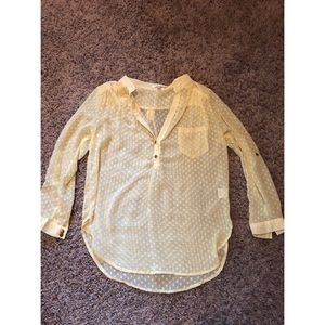 Sheer yellow boutique top